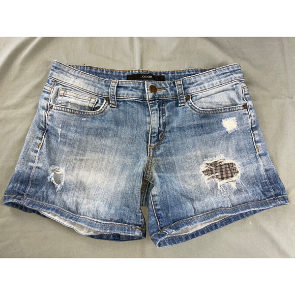 Joe's Jeans Marylee Destroyed Stretch Denim Shorts. Perfectly Broken In, Size 26 - Picture 1 of 5